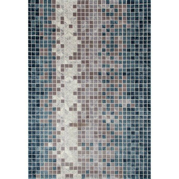 Art Carpet 5 X 8 Ft. Titanium Collection Mosaic Woven Area Rug, Aqua 841864116860